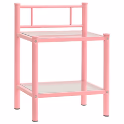 VidaXL 325095 nightstand/bedside table Pink, Transparent