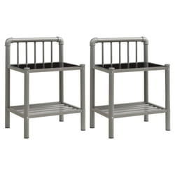VidaXL 325101 nightstand/bedside table Grey, Black