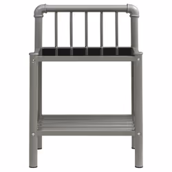 VidaXL 325101 nightstand/bedside table Grey, Black