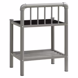 VidaXL 325101 nightstand/bedside table Grey, Black - Additional view 5