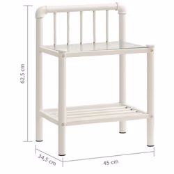 VidaXL 325102 nightstand/bedside table Transparent, White - Additional view 7