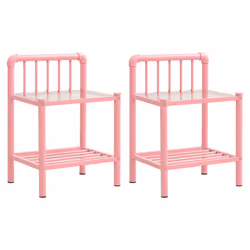 VidaXL 325103, Pink, Transparent, Glass, Metal, 450 mm, 345 mm, 625 mm, 2 pc(s)