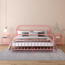 VidaXL 325103 nightstand/bedside table Pink, Transparent
