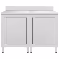 vidaXL Commercial Work Table Cabinet 120cm Stainless Steel Restaurant Cupboard