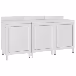 vidaXL Commercial Work Table Cabinet 180cm Stainless Steel Restaurant Cupboard