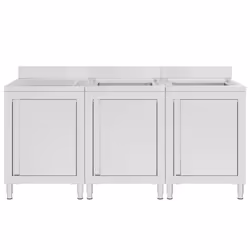 vidaXL Commercial Kitchen Sink Cabinet 180cm Stainless Steel Storage Cupboard