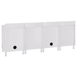vidaXL Commercial Kitchen Sink Cabinet 240cm Stainless Steel Storage Cupboard - Additional view 4