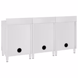 vidaXL 2x Commercial Kitchen Sink Cabinets Stainless Steel Restaurant Cupboard
