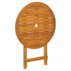 vidaXL Solid Acacia Wood Folding Garden Table 70 cm Wooden Dining Side Table