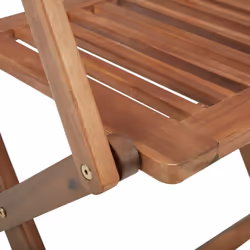 vidaXL 4x Solid Acacia Wood Folding Outdoor Chairs Wooden Garden Dining Seat - Additional view 5