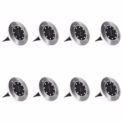 vidaXL 8x Solar Ground Lights LED Lights RGB Colour Garden Outdoor Floor Light