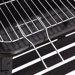 vidaXL Charcoal BBQ Grill Charcoal Grill with Wheels BBQ Smoker Black Steel - Additional view 6
