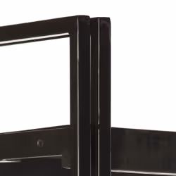 vidaXL Solid Mango Wood 3-Tier Bookcase Black 40x30x80 cm Book Rack Bookshelf