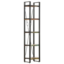 vidaXL 5-Tier Bookcase 40x30x180 cm Solid Reclaimed Wood Book Rack Bookshelf