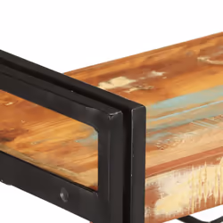 vidaXL 3-Tier Bookcase 140x30x80 cm Solid Reclaimed Wood Book Rack Bookshelf