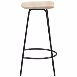vidaXL 4x Solid Mango Wood Bar Stools Kitchen Stool Armchairs Garden Chairs