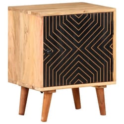 vidaXL Solid Acacia Wood Bedside Cabinet Bed Stand Wooden Side Furniture Home