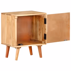 vidaXL Solid Acacia Wood Bedside Cabinet Bed Stand Wooden Side Furniture Home