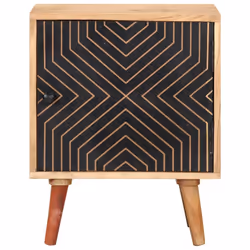 vidaXL Solid Acacia Wood Bedside Cabinet Bed Stand Wooden Side Furniture Home - Additional view 4