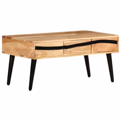 vidaXL Solid Acacia Wood Coffee Table Wooden Couch Side Centre Desk Furniture
