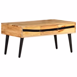 vidaXL Solid Acacia Wood Coffee Table Wooden Couch Side Centre Desk Furniture - Additional view 8