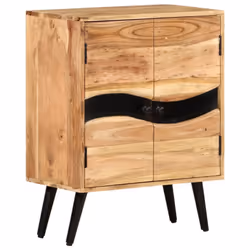 vidaXL Solid Acacia Wood Sideboard Storage Wooden Home Organiser Side Cabinet