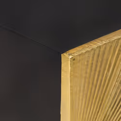 vidaXL Bedside Cabinet Side Table with Brass Front Bedstand Solid Mango Wood - Additional view 8