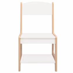 vidaXL Children's Table with 3 Chairs White MDF Kids Baby Furnitures Sets - Additional view 10