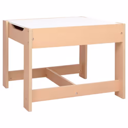 vidaXL Children's Table with 3 Chairs White MDF Kids Baby Furnitures Sets - Additional view 4
