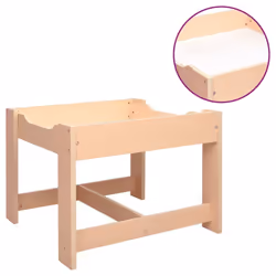 vidaXL Children's Table with 3 Chairs White MDF Kids Baby Furnitures Sets - Additional view 7