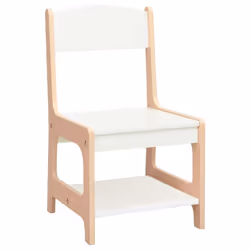 vidaXL Children's Table with 3 Chairs White MDF Kids Baby Furnitures Sets - Additional view 9