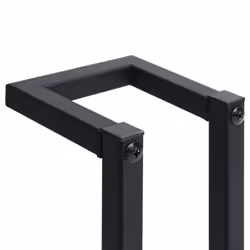 vidaXL Towel Rack Black Iron Wall Mounted Shelf Holder Bathroom Storage Rack - Additional view 5