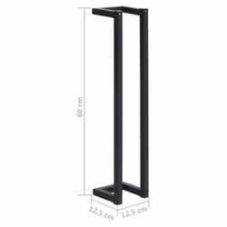 vidaXL Towel Rack Black Iron Wall Mounted Shelf Holder Bathroom Storage Rack - Additional view 6
