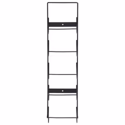 vidaXL Wall Mounted Wine Rack for 5 Bottles Black Iron Wall Mounted Cabinet
