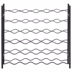 vidaXL Wine Rack for 36 Bottles Black Iron - Additional view 2