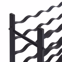 vidaXL Wine Rack for 96 Bottles Black Iron Storage Cabinet Holder Shelf Indoor - Additional view 5