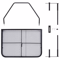 vidaXL Balcony Table Black Steel Folding Hanging Side Storage Rack Outdoor - Additional view 7