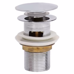 vidaXL Push Drain with Overflow Function Chrome Wash Basin Tap Pop-up Valve - Additional view 4
