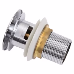 vidaXL Push Drain with Overflow Function Chrome Wash Basin Tap Pop-up Valve - Additional view 5
