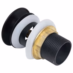 vidaXL Push Drain with Overflow Function Black Wash Basin Tap Pop-up Valve - Additional view 6