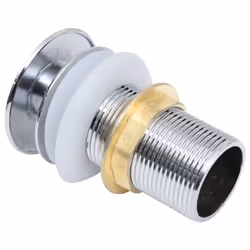 vidaXL Push Drain with Overflow Function Silver Wash Basin Tap Pop-up Valve - Additional view 5