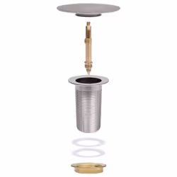 vidaXL Push Drain without Overflow Function Chrome Wash Basin Tap Pop-up Valve - Additional view 6