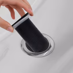 vidaXL Push Drain without Overflow Function Black Wash Basin Tap Pop-up Valve