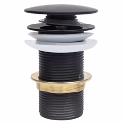 vidaXL Push Drain without Overflow Function Black Wash Basin Tap Pop-up Valve - Additional view 4