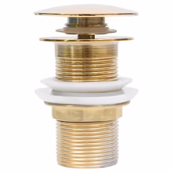 vidaXL Push Drain without Overflow Function Gold Wash Basin Tap Pop-up Valve - Additional view 4