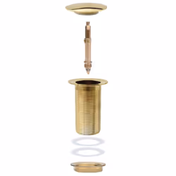 vidaXL Push Drain without Overflow Function Gold Wash Basin Tap Pop-up Valve - Additional view 6