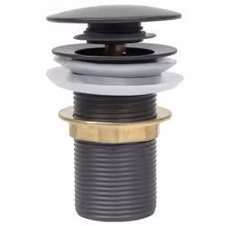 vidaXL Push Drain without Overflow Function Grey Wash Basin Tap Pop-up Valve - Additional view 5