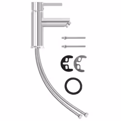 vidaXL Bathroom Basin Faucet Chromed Finish Sink Bath Washbasin Tap Mixer