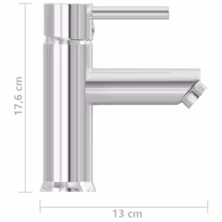 vidaXL Bathroom Basin Faucet Chromed Finish Sink Bath Washbasin Tap Mixer - Additional view 4