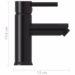 vidaXL Bathroom Basin Faucet Black Sink Bath Washbasin Tap Plumping Fixture - Additional view 4